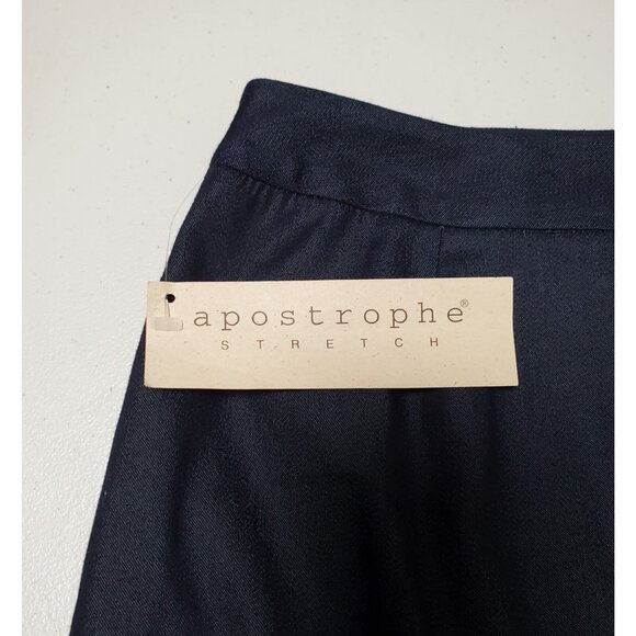 Apostrophe Skirt Womens Size 10 Dk. Blue Stretch  Career Lined Waist 30" - Picture 2 of 3